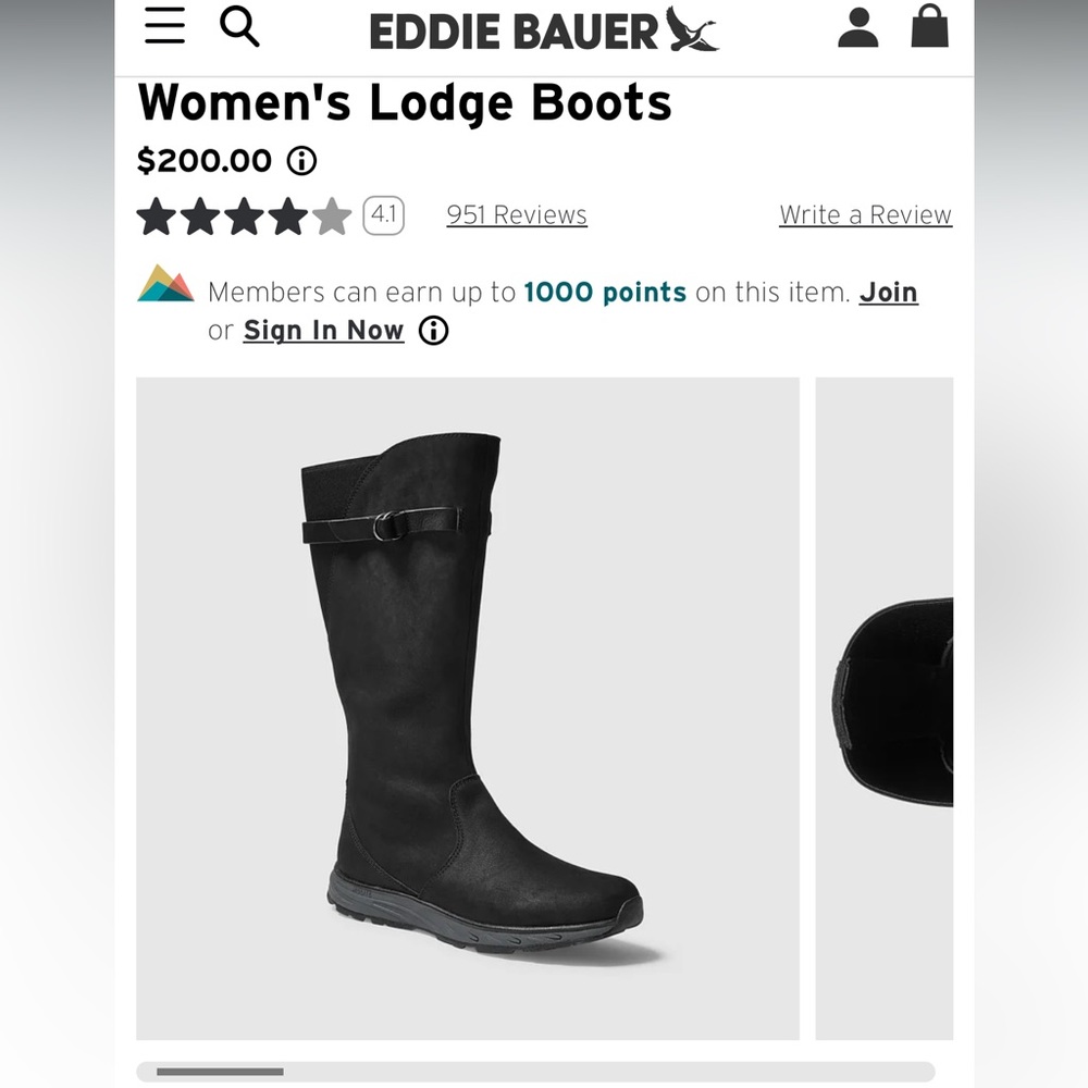 Eddie Bauer Women’s Leather Lodge Boots
